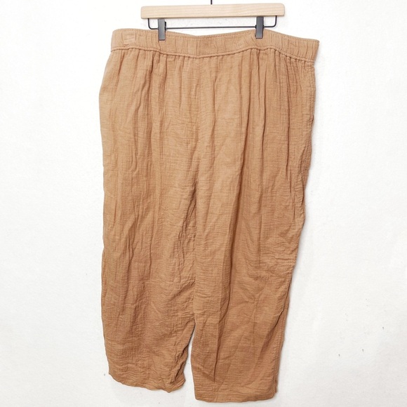 Madewell Plus Cotton-Linen Pull-On High-Rise Tapered Pants Button-Front Edition - Picture 5 of 11